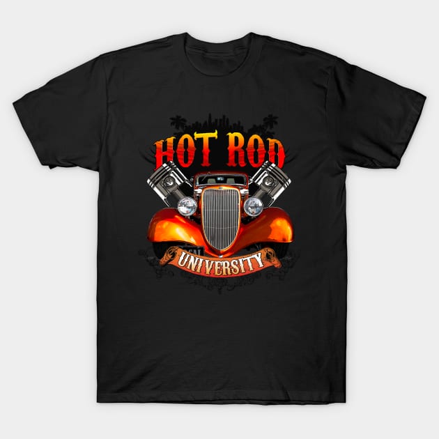 Auto Series Hot Rod University T-Shirt by allovervintage